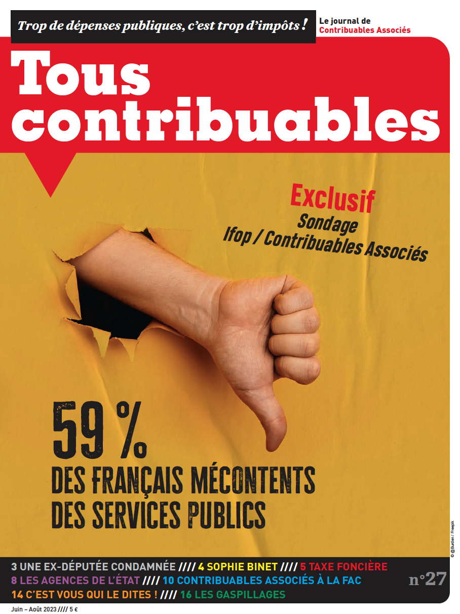 Tous contribuables n°27 :<br>59% des français mécontents des services publics
